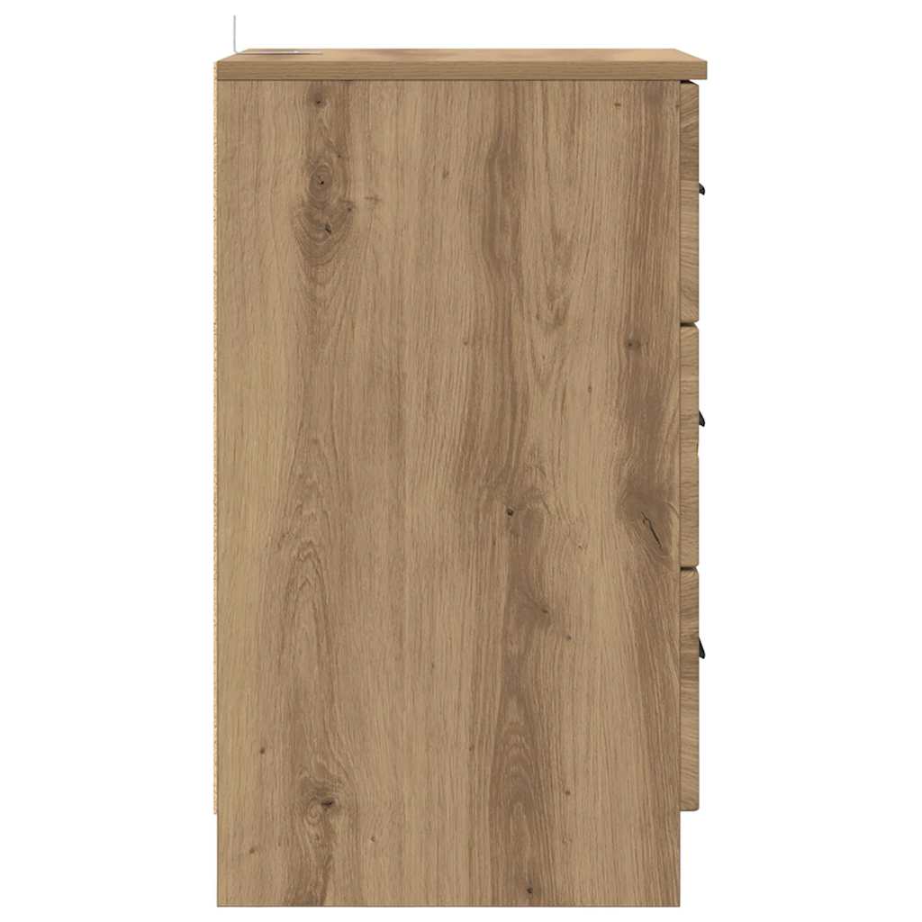 Κομοδίνο artisan δρυς 38 x 38 x 66 εκ Επεξεργασμένο ξύλο