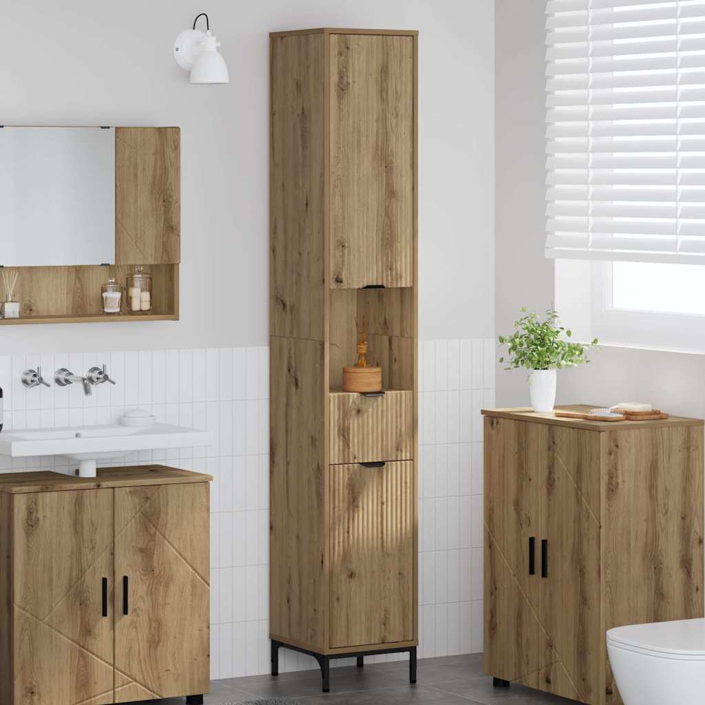 Ντουλάπι Μπάνιου με συρτάρι Artisan Oak 31,5 x 33 x 190 εκ. - Pakobazaar