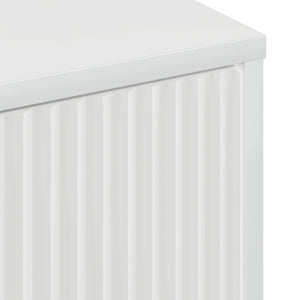 Πλαϊνό γραφείο Υψηλής γυαλάδας λευκό 69,5 x 33 x 82 εκ.