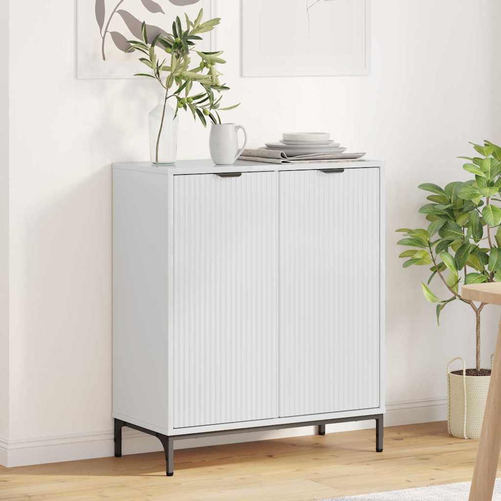 Πλαϊνό γραφείο Υψηλής γυαλάδας λευκό 69,5 x 33 x 82 εκ.