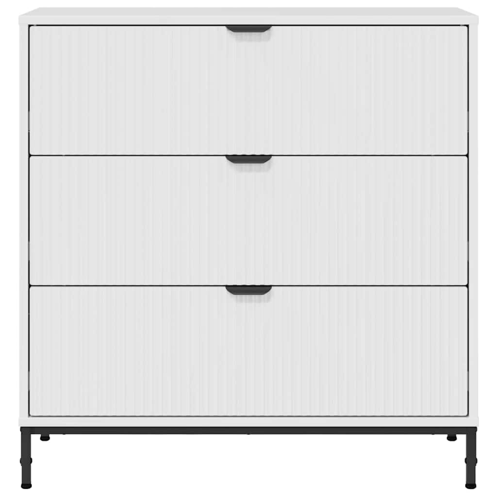 Πλαϊνό γραφείο Υψηλής γυαλάδας λευκό 79,5 x 33 x 82 εκ