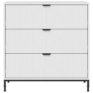 Πλαϊνό γραφείο Υψηλής γυαλάδας λευκό 79,5 x 33 x 82 εκ