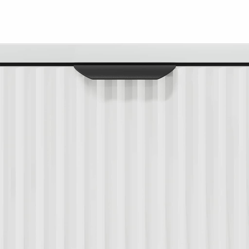 Πλαϊνό γραφείο Υψηλής γυαλάδας λευκό 89,5 x 33 x 82 εκ.
