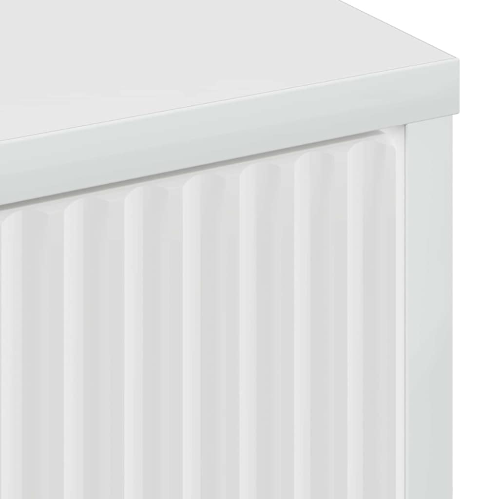 Πλαϊνό γραφείο Υψηλής γυαλάδας λευκό 89,5 x 33 x 82 εκ.