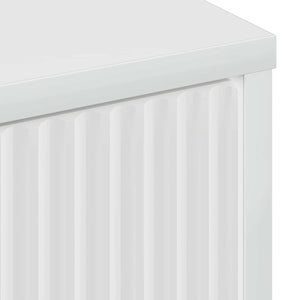 Πλαϊνό γραφείο Υψηλής γυαλάδας λευκό 89,5 x 33 x 82 εκ.