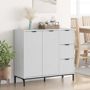 Πλαϊνό γραφείο Υψηλής γυαλάδας λευκό 89,5 x 33 x 82 εκ.