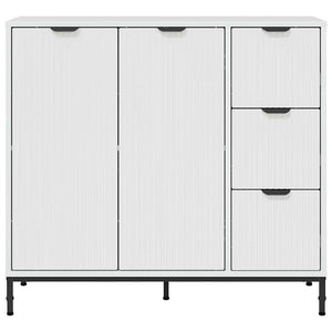 Πλαϊνό γραφείο Υψηλής γυαλάδας λευκό 89,5 x 33 x 82 εκ.
