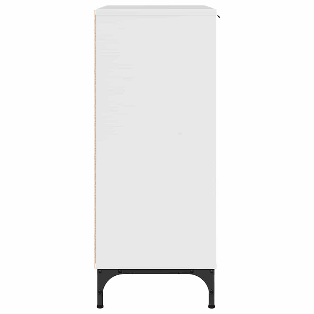 Πλαϊνό γραφείο Υψηλής γυαλάδας λευκό 89,5 x 33 x 82 εκ.