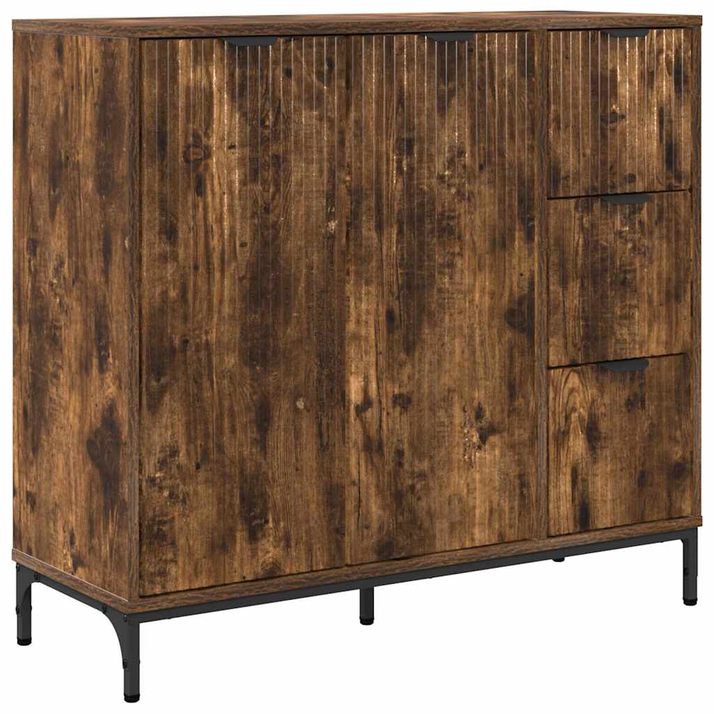 Πλαϊνό γραφείο με συρτάρι Καπνιστό Δρύς 89,5 x 33 x 82 εκ. - Pakobazaar