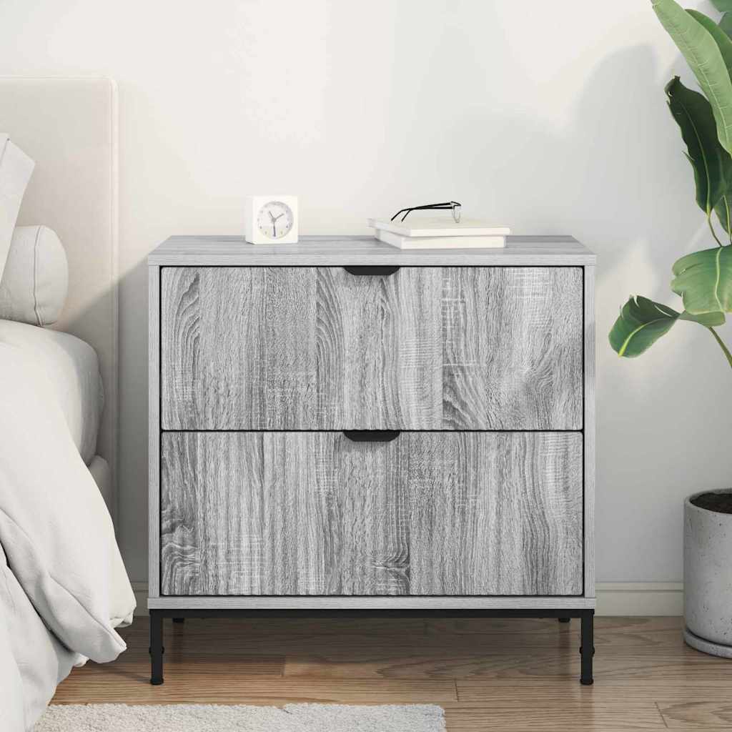 Κομοδίνο Γκρι sonoma 63.5 x 36 x 61 εκ Επεξεργασμένο ξύλο