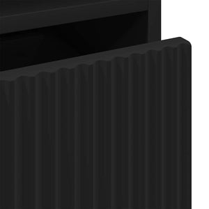 Κομοδίνο 2 pcs Μαύρο 49 x 36 x 61 εκ Επεξεργασμένο ξύλο - Pakobazaar