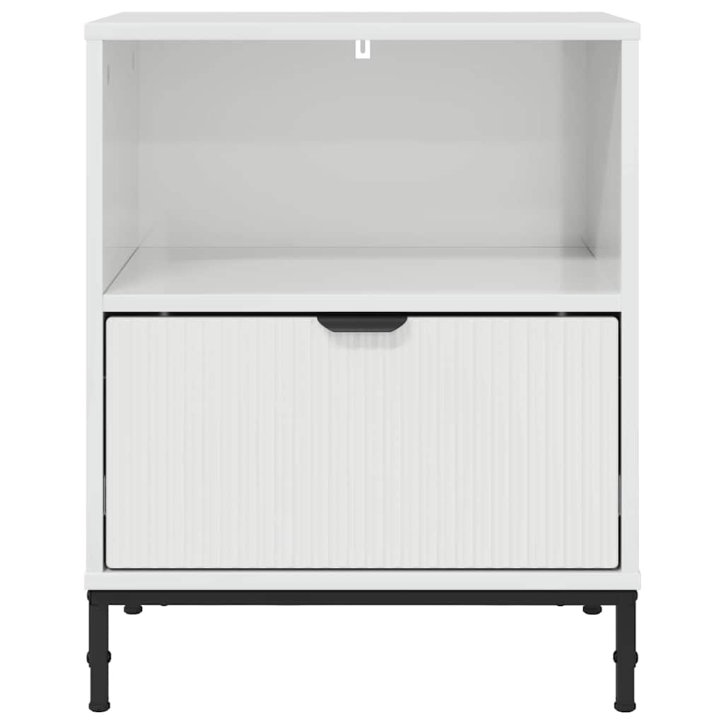 Κομοδίνο με συρτάρι 2 pcs Γυαλιστερό λευκό 49 x 36 x 61 εκ - Pakobazaar