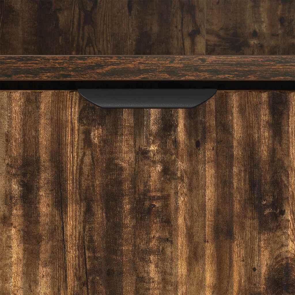 Κομοδίνο 2 pcs Καπνιστή δρυς 49 x 36 x 61 εκ Επεξεργασμένο ξύλο - Pakobazaar