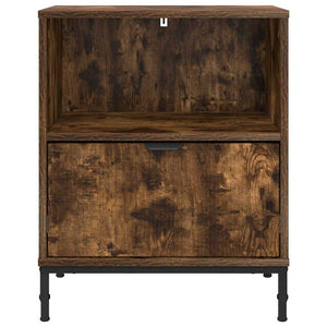 Κομοδίνο 2 pcs Καπνιστή δρυς 49 x 36 x 61 εκ Επεξεργασμένο ξύλο - Pakobazaar