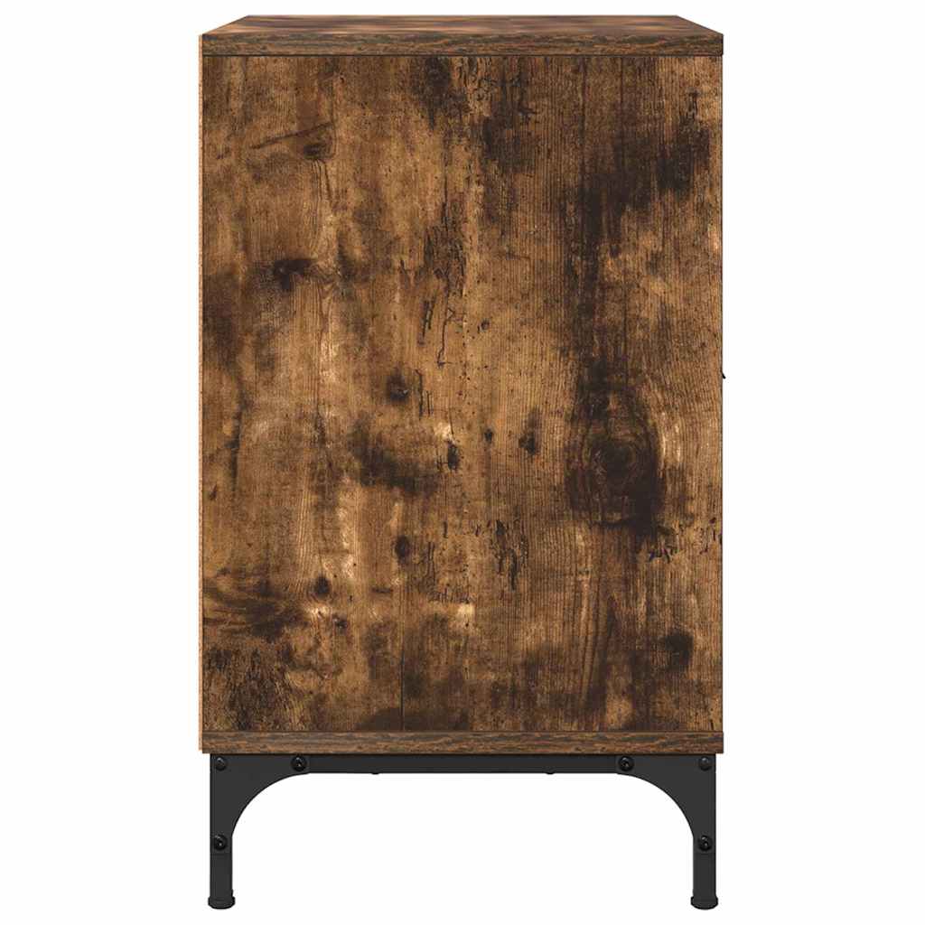Κομοδίνο 2 pcs Καπνιστή δρυς 49 x 36 x 61 εκ Επεξεργασμένο ξύλο - Pakobazaar