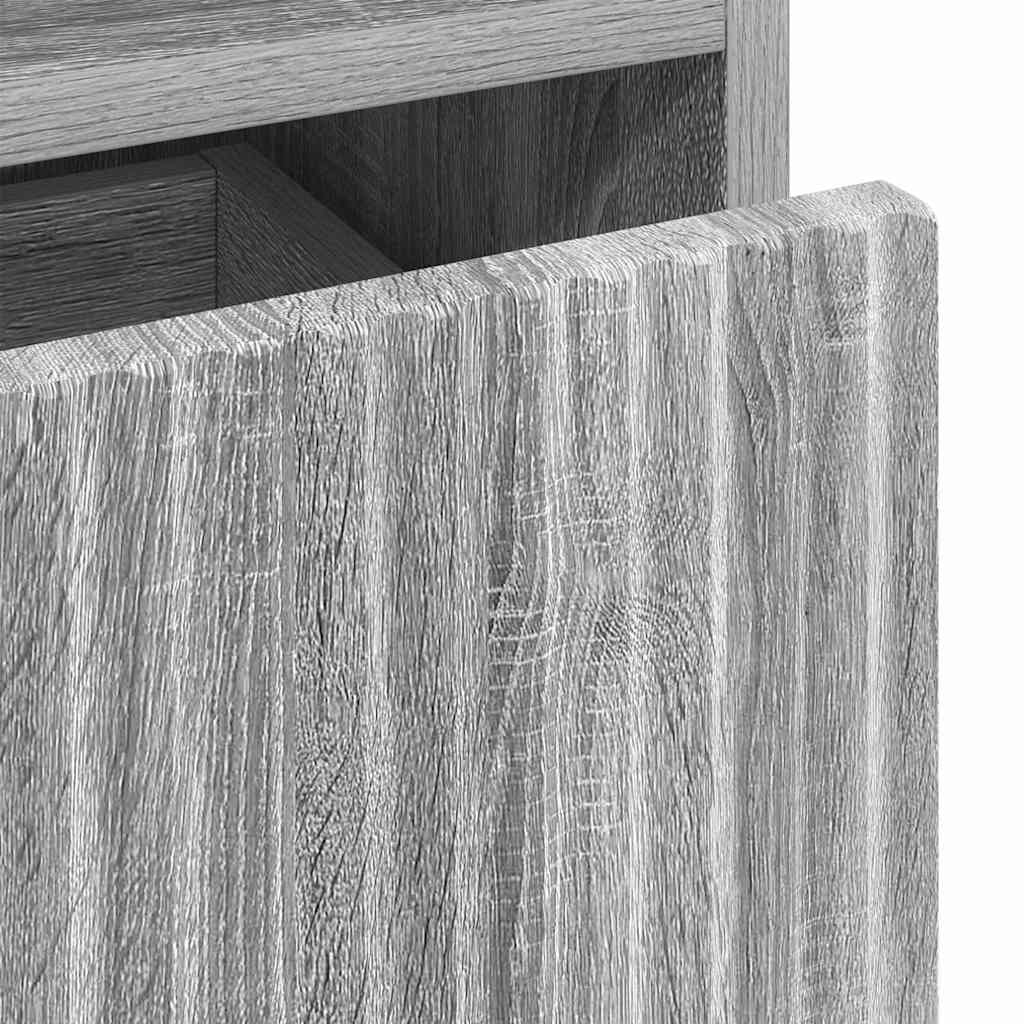 Κομοδίνο 2 pcs Γκρι sonoma 49 x 36 x 61 εκ Επεξεργασμένο ξύλο - Pakobazaar