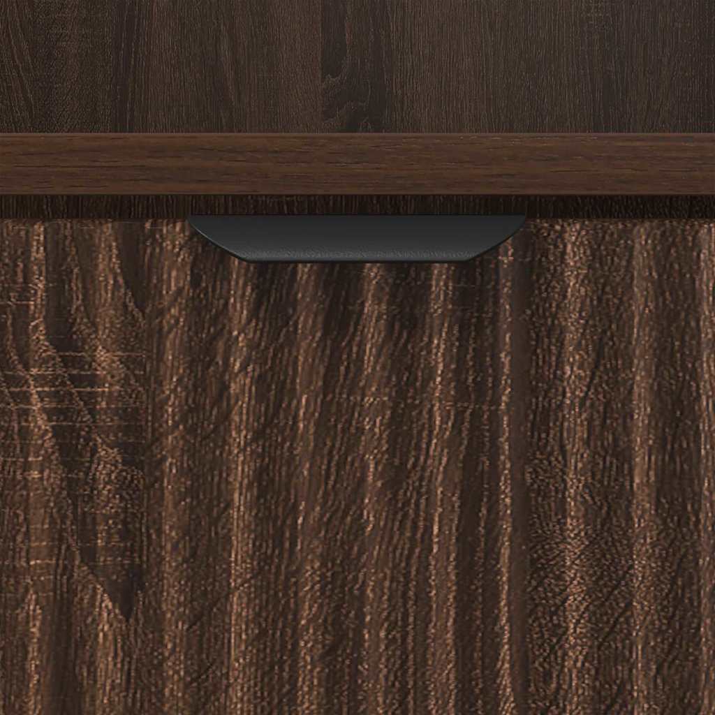 Κομοδίνο 2 pcs Καφέ δρυς 49 x 36 x 61 εκ Επεξεργασμένο ξύλο - Pakobazaar