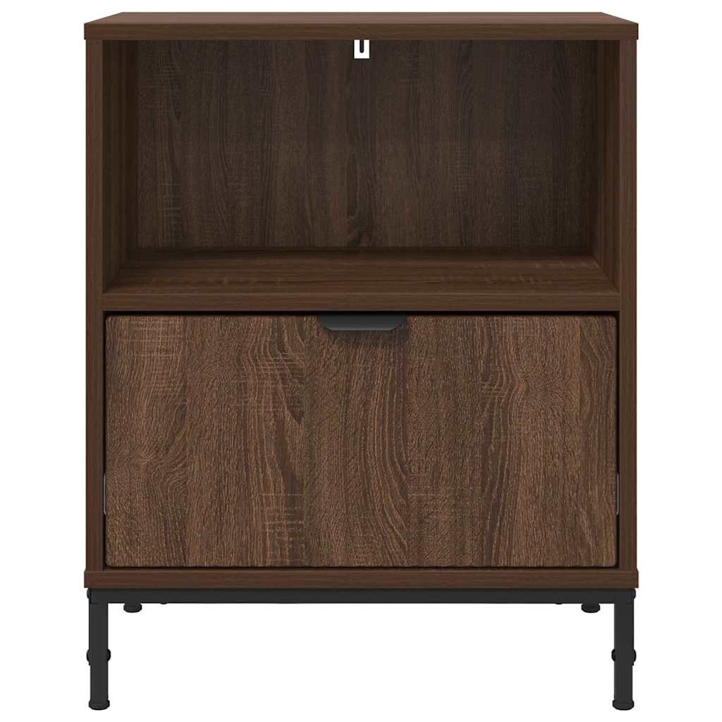 Κομοδίνο 2 pcs Καφέ δρυς 49 x 36 x 61 εκ Επεξεργασμένο ξύλο - Pakobazaar