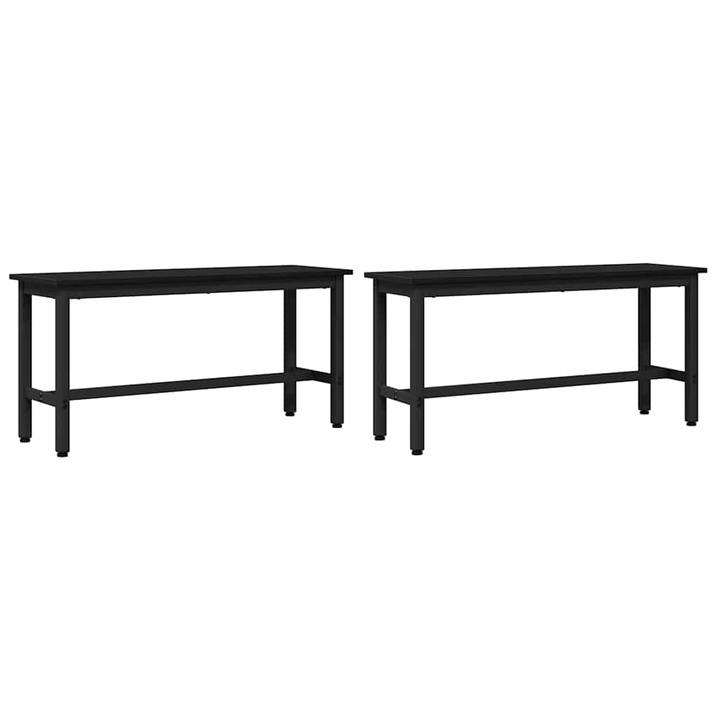Καθιστικό Σαλονιού 2 pcs Μαύρη Οξυά 100 x 32,5 x 48,5 εκ.
