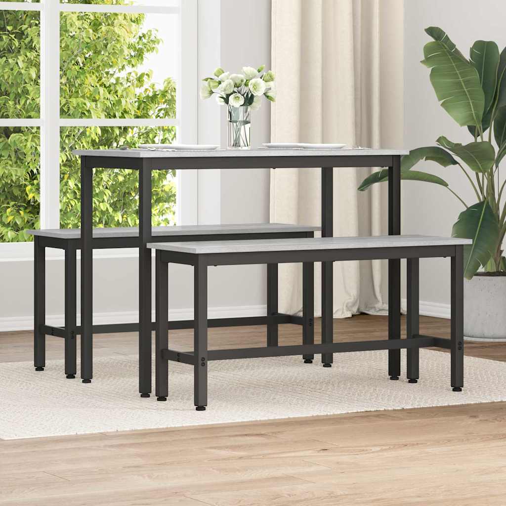 Καθιστικό Σαλονιού 2 pcs Γκρίζο Σονομα 100 x 32,5 x 48,5 εκ.