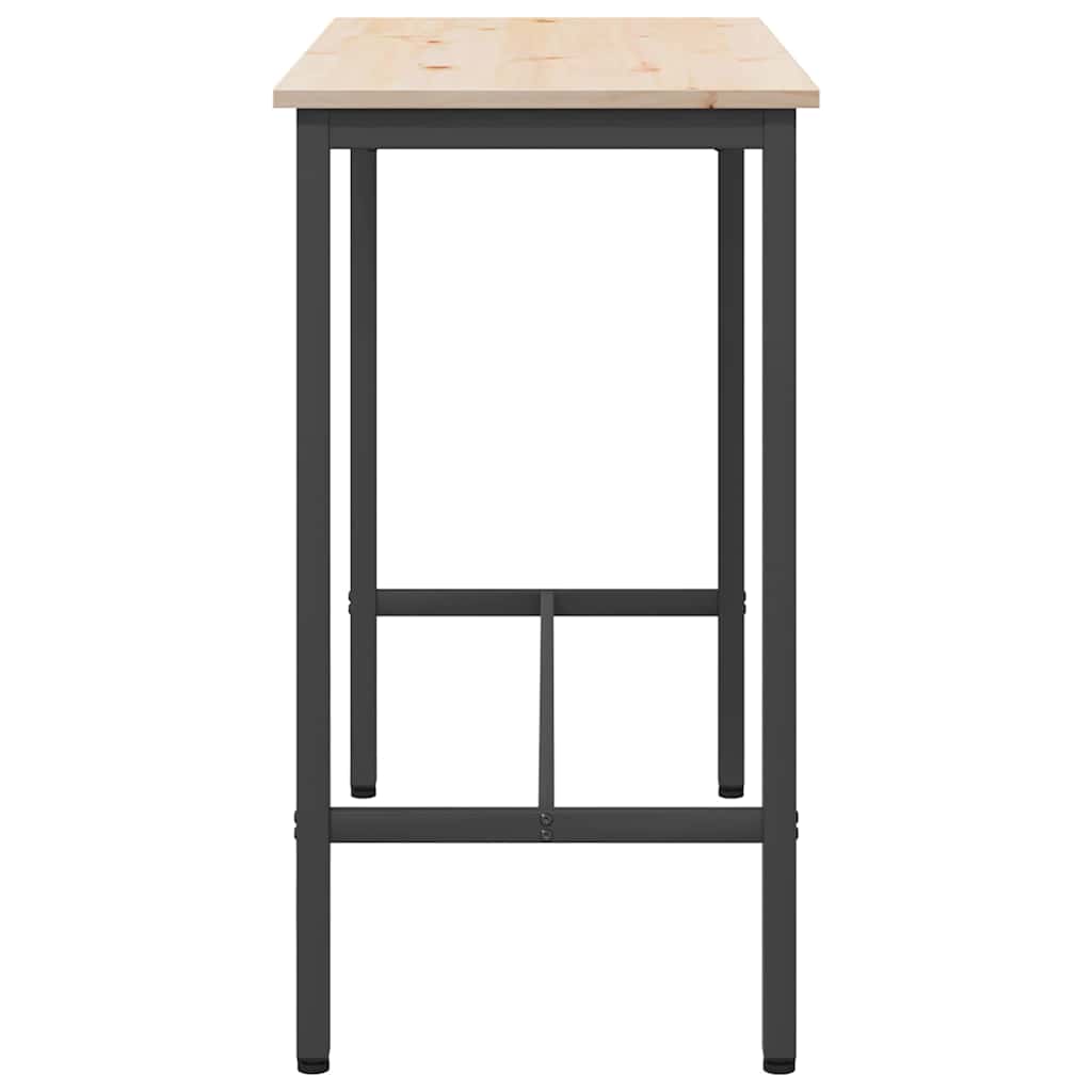 τραπέζι Φυσικό 100 x 50 x 91 cm Μηχανισμένο ξύλο και ατσάλι