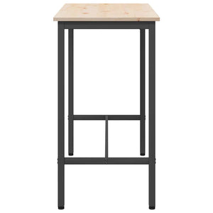 τραπέζι Φυσικό 100 x 50 x 91 cm Μηχανισμένο ξύλο και ατσάλι