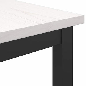 τραπέζι Λευκό 100 x 50 x 91 cm Μηχανισμένο ξύλο και ατσάλι