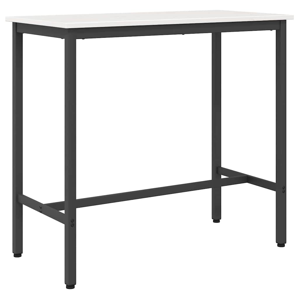 τραπέζι Λευκό 100 x 50 x 91 cm Μηχανισμένο ξύλο και ατσάλι