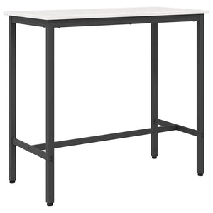 τραπέζι Λευκό 100 x 50 x 91 cm Μηχανισμένο ξύλο και ατσάλι