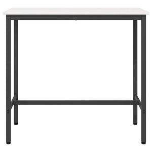 τραπέζι Λευκό 100 x 50 x 91 cm Μηχανισμένο ξύλο και ατσάλι