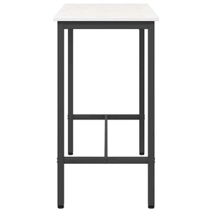 τραπέζι Λευκό 100 x 50 x 91 cm Μηχανισμένο ξύλο και ατσάλι