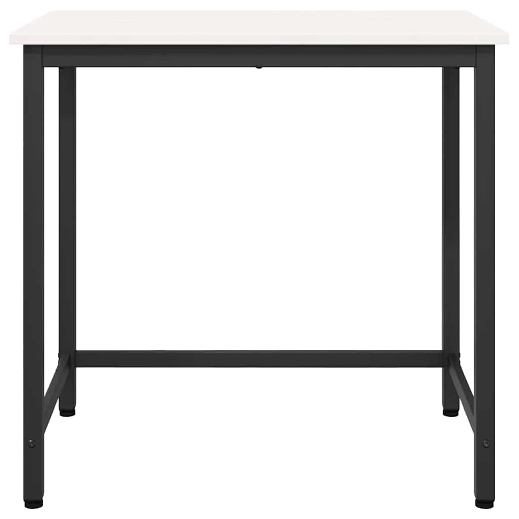 τραπέζι Λευκό 80 x 50 x 77 εκ. Μηχανισμένο ξύλο και ατσάλι - Pakobazaar