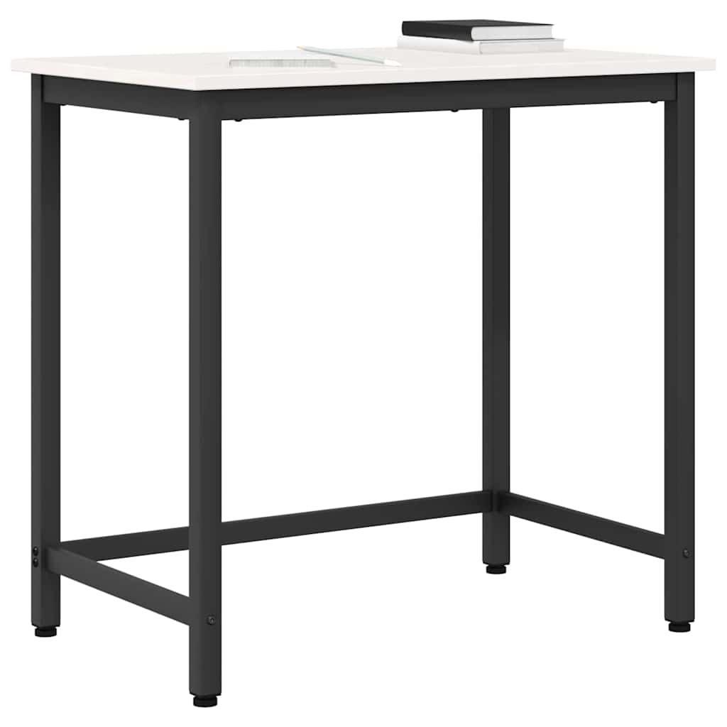 τραπέζι Λευκό 80 x 50 x 77 εκ. Μηχανισμένο ξύλο και ατσάλι - Pakobazaar