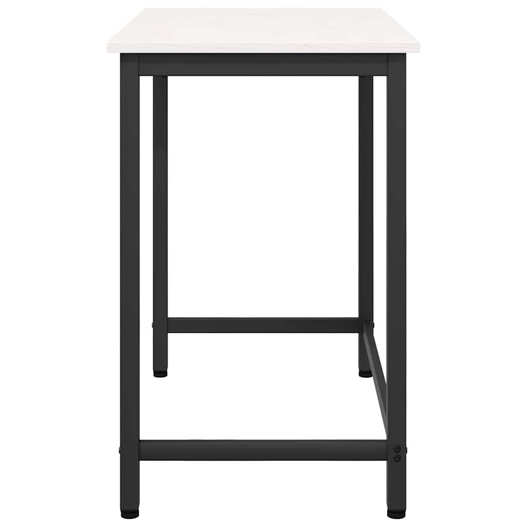 τραπέζι Λευκό 80 x 50 x 77 εκ. Μηχανισμένο ξύλο και ατσάλι - Pakobazaar