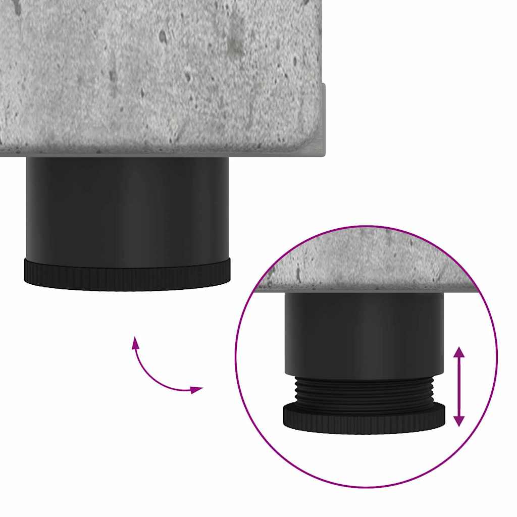 Ξύλινο Ντουλάπι με συρτάρι Σκυρόδεμα Γκρι 150 x 39 x 30 εκ - Pakobazaar