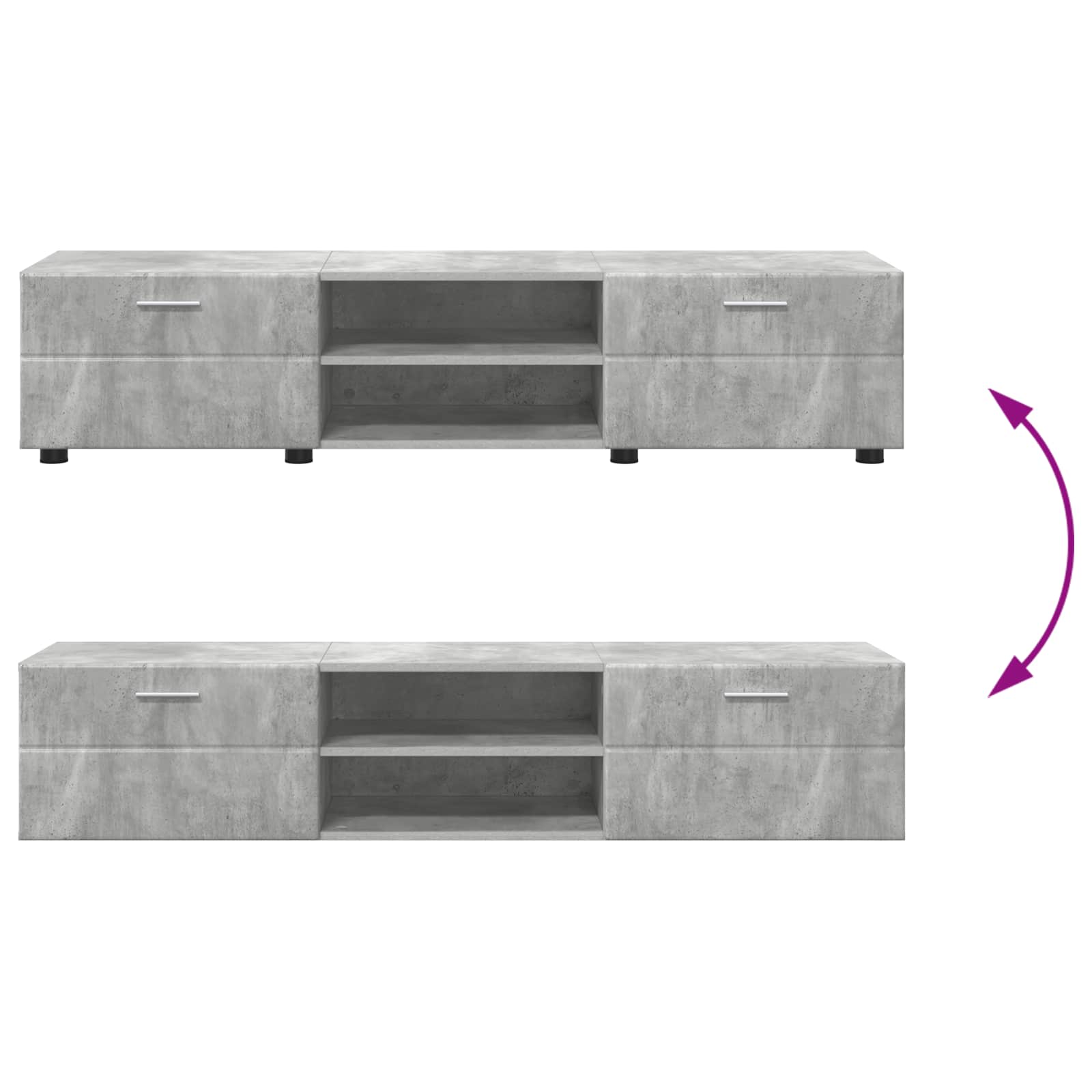 Ξύλινο Ντουλάπι Υψηλής γυαλάδας λευκό 150 x 39 x 30 εκ - Pakobazaar