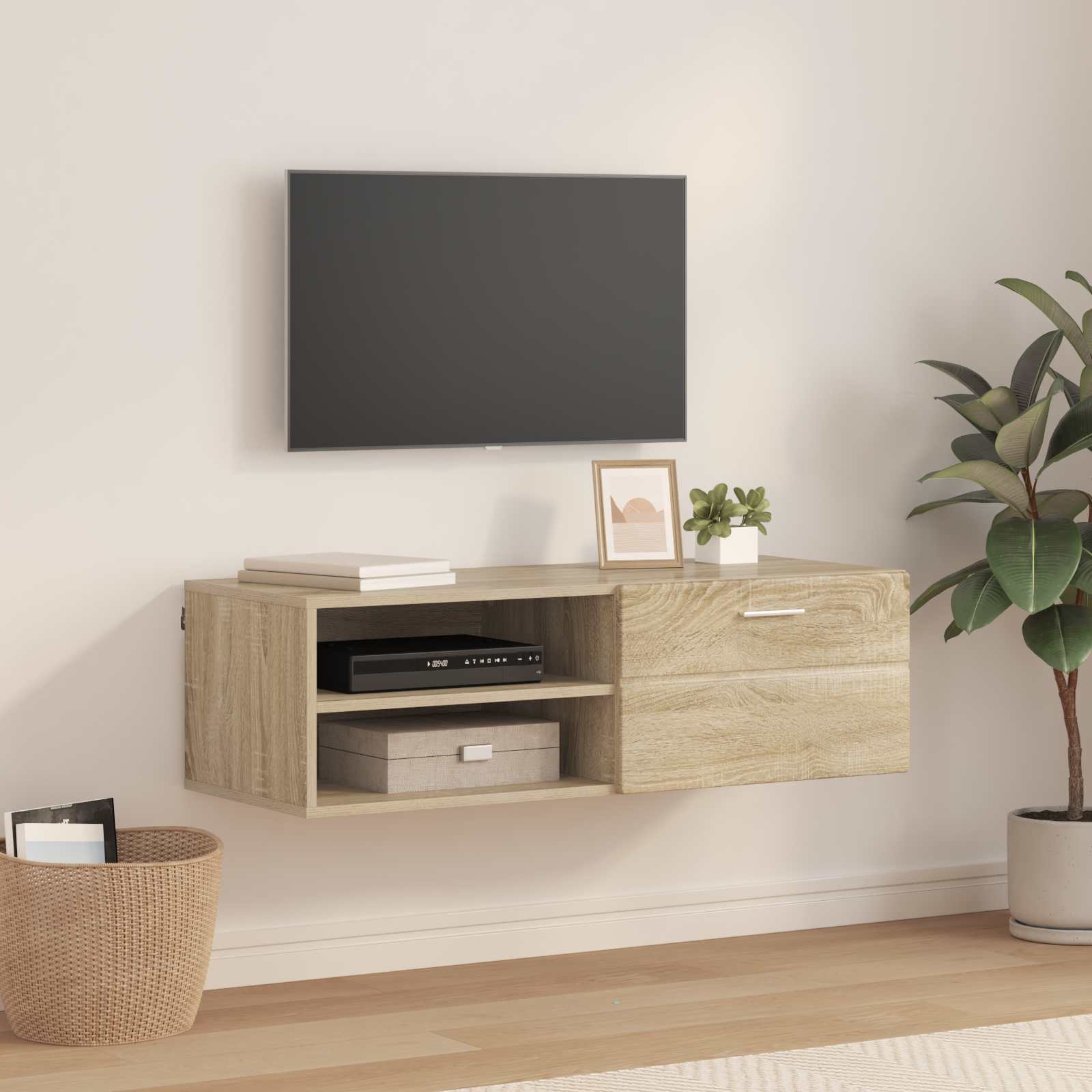 Ξύλινο Ντουλάπι με συρτάρι Δρύς Sonoma 100,5 x 39 x 30 εκ - Pakobazaar