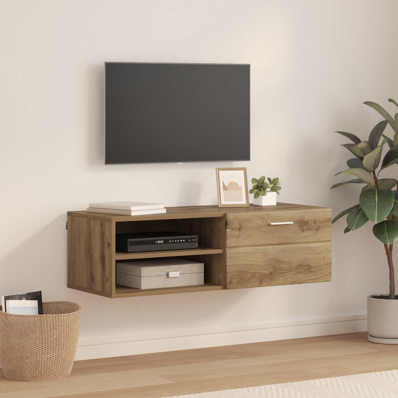 Ξύλινο Ντουλάπι με συρτάρι Artisan Oak 100,5 x 39 x 30 εκ - Pakobazaar
