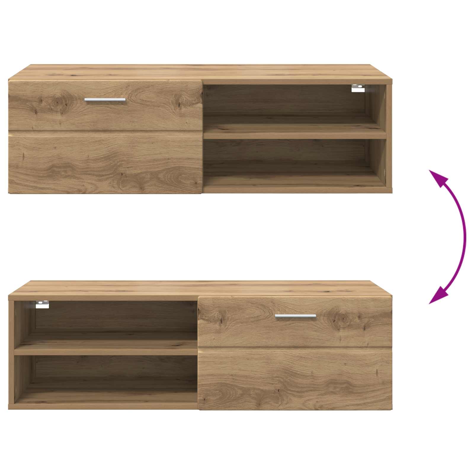 Ξύλινο Ντουλάπι με συρτάρι Artisan Oak 100,5 x 39 x 30 εκ - Pakobazaar