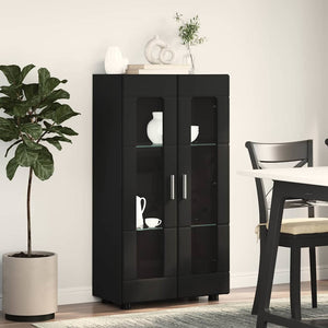 Πλαϊνό γραφείο με ράφι με πόρτα FLORIN Μαύρο 55,5 x 29 x 103 εκ - Pakobazaar