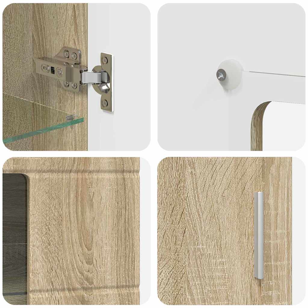 Πλαϊνό γραφείο με ράφι FLORIN Δρύς Sonoma 55,5 x 29 x 103 εκ - Pakobazaar