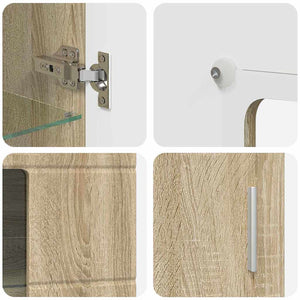 Πλαϊνό γραφείο με ράφι FLORIN Δρύς Sonoma 55,5 x 29 x 103 εκ - Pakobazaar
