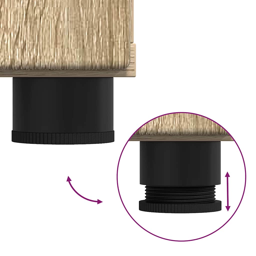 Πλαϊνό γραφείο με ράφι FLORIN Δρύς Sonoma 55,5 x 29 x 103 εκ - Pakobazaar