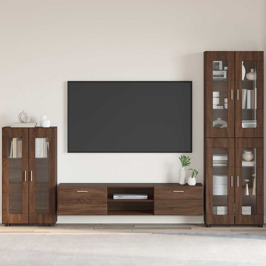 Πλαϊνό γραφείο με ράφι FLORIN Καφέ δρυς 55,5 x 29 x 103 εκ - Pakobazaar