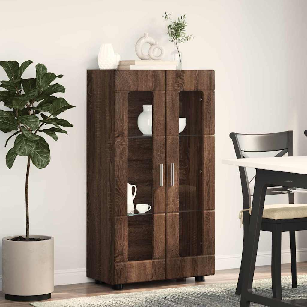 Πλαϊνό γραφείο με ράφι FLORIN Καφέ δρυς 55,5 x 29 x 103 εκ - Pakobazaar