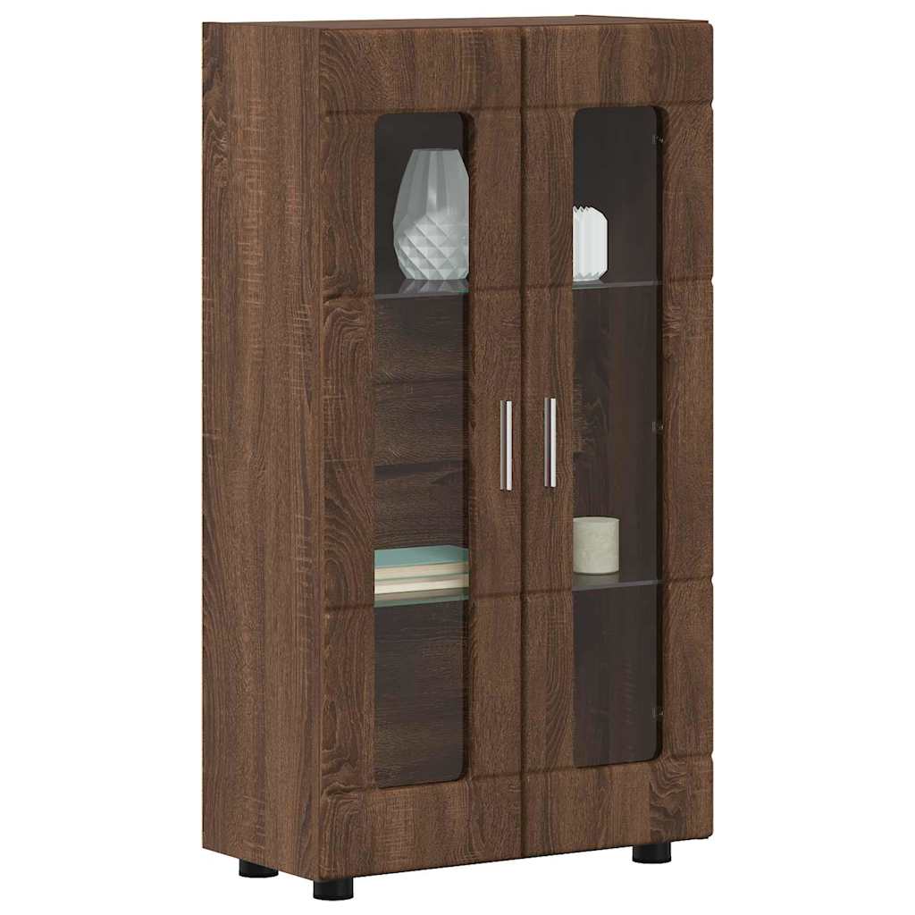 Πλαϊνό γραφείο με ράφι FLORIN Καφέ δρυς 55,5 x 29 x 103 εκ - Pakobazaar