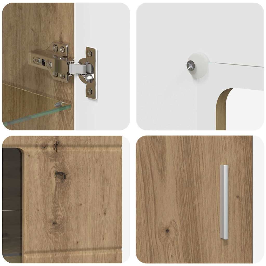 Πλαϊνό γραφείο με ράφι FLORIN Artisan Oak 55,5 x 29 x 103 εκ - Pakobazaar