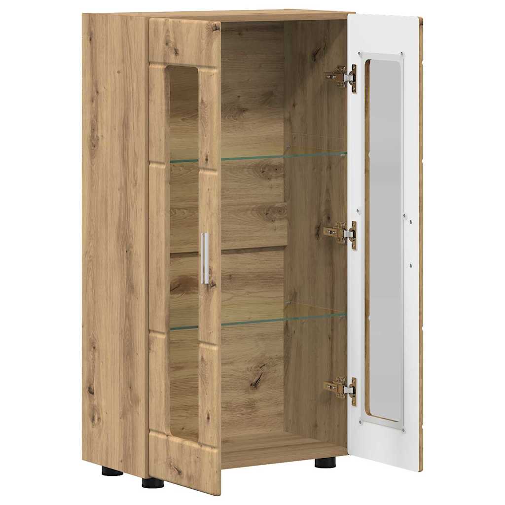 Πλαϊνό γραφείο με ράφι FLORIN Artisan Oak 55,5 x 29 x 103 εκ - Pakobazaar