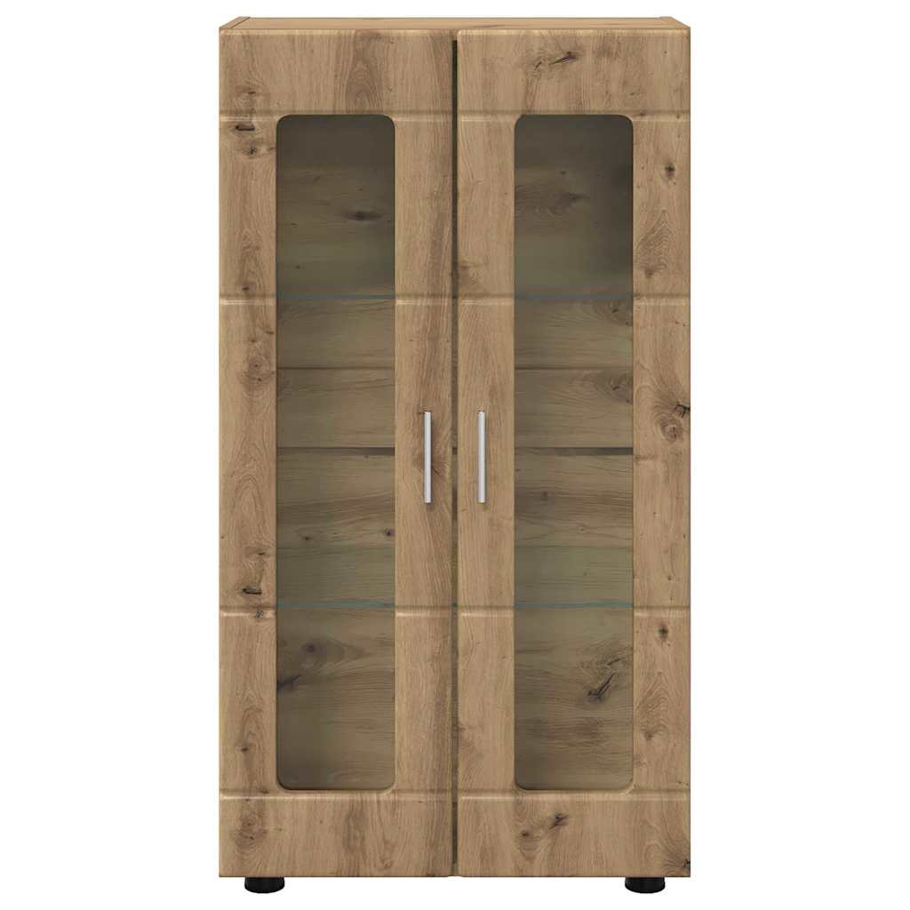 Πλαϊνό γραφείο με ράφι FLORIN Artisan Oak 55,5 x 29 x 103 εκ - Pakobazaar