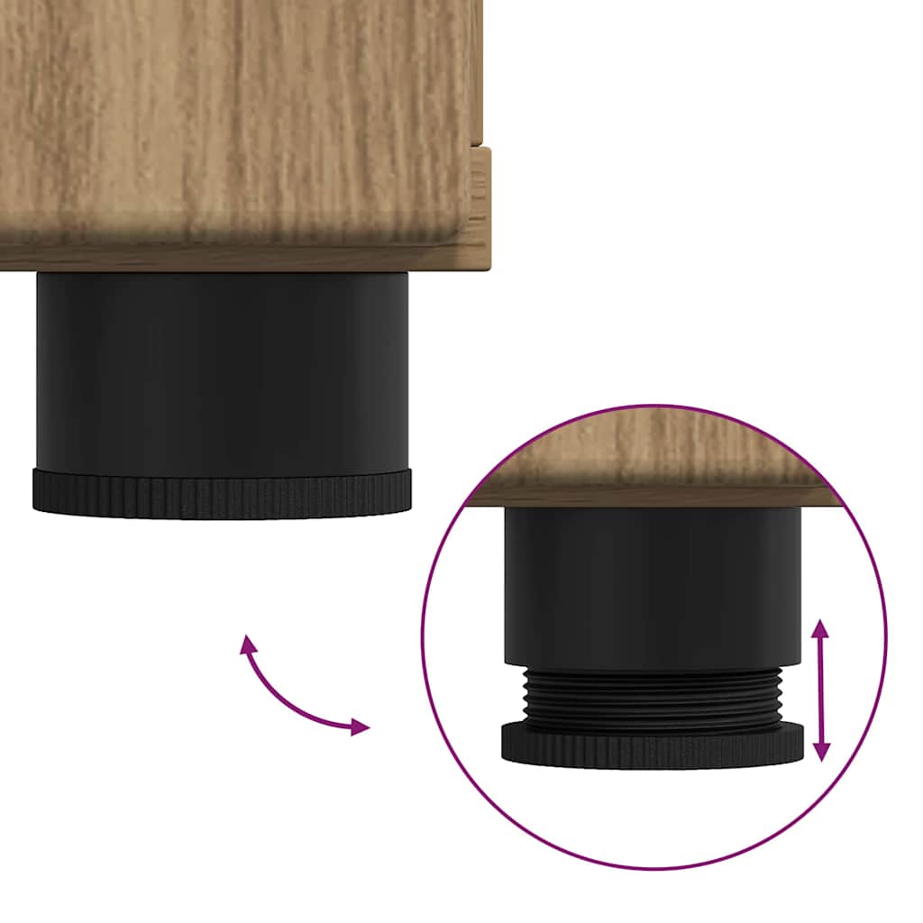 Πλαϊνό γραφείο με ράφι FLORIN Artisan Oak 55,5 x 29 x 103 εκ - Pakobazaar